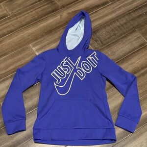 EUC Nike Fitted Funnel Neck Purple Hoodie M